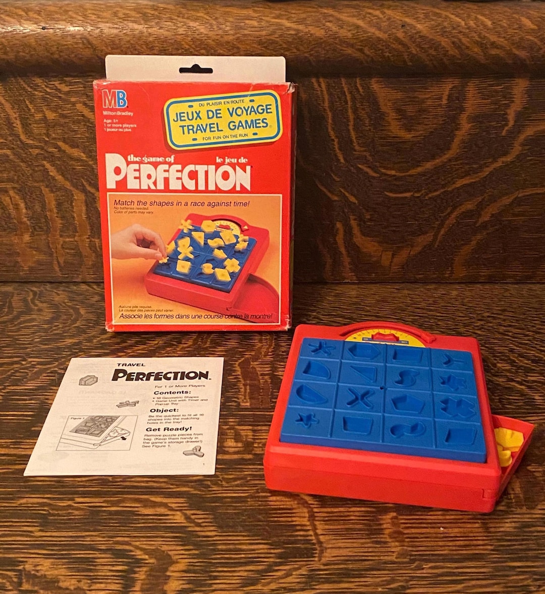 Perfection Game Exploding Vintage Perfection Game - Travel Games Edition Perfection - 1990 Milton ...