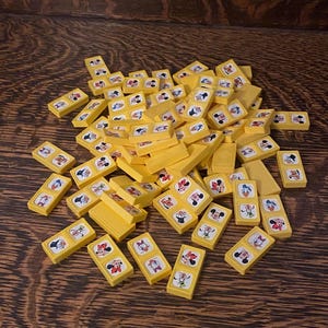 Vintage 1976 Disney Dominoes Mickey & Friends Dominoes 80pcs Total Nearly 3 Full Sets