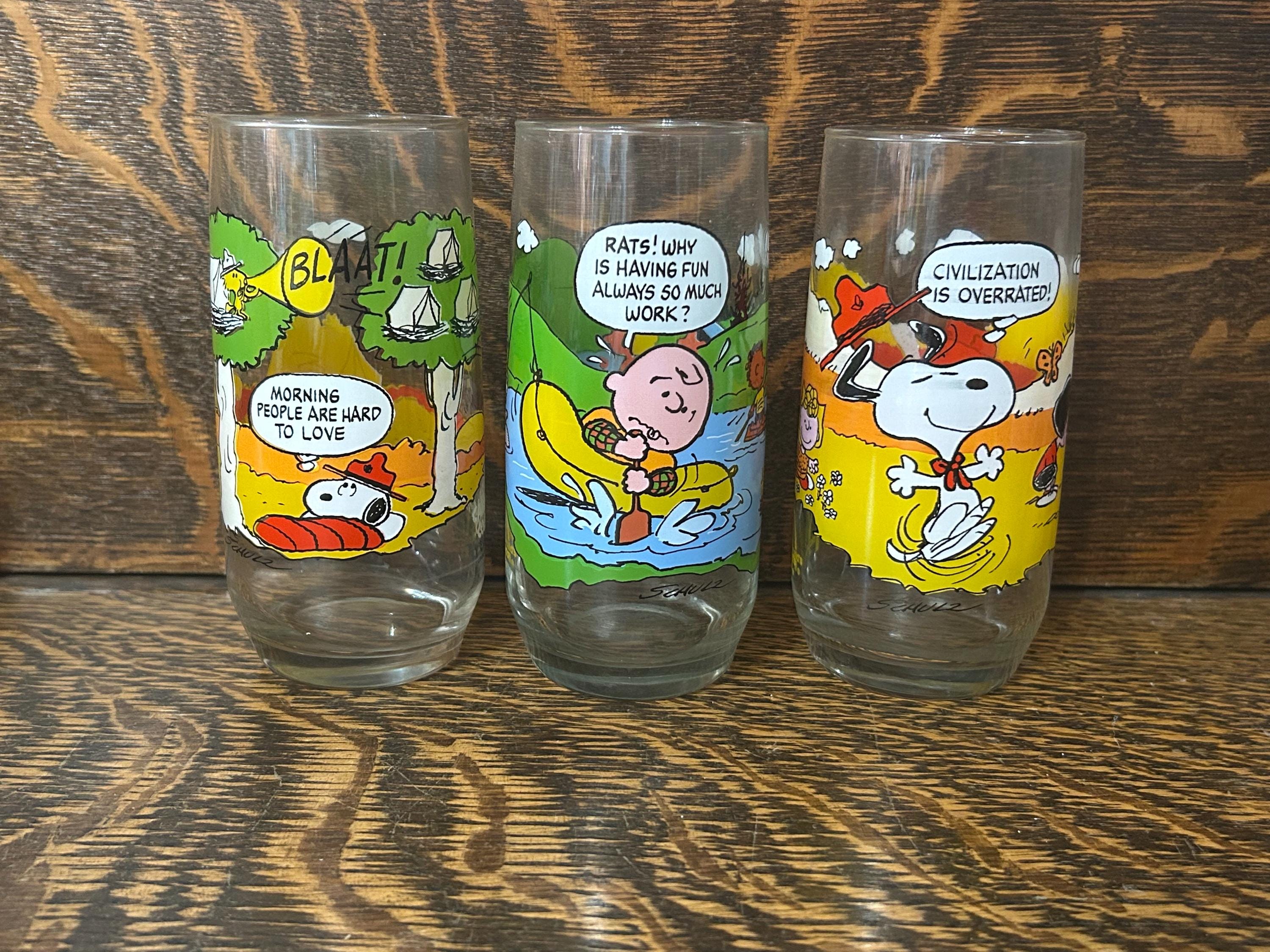 Vintage snoopy glass - Etsy 日本