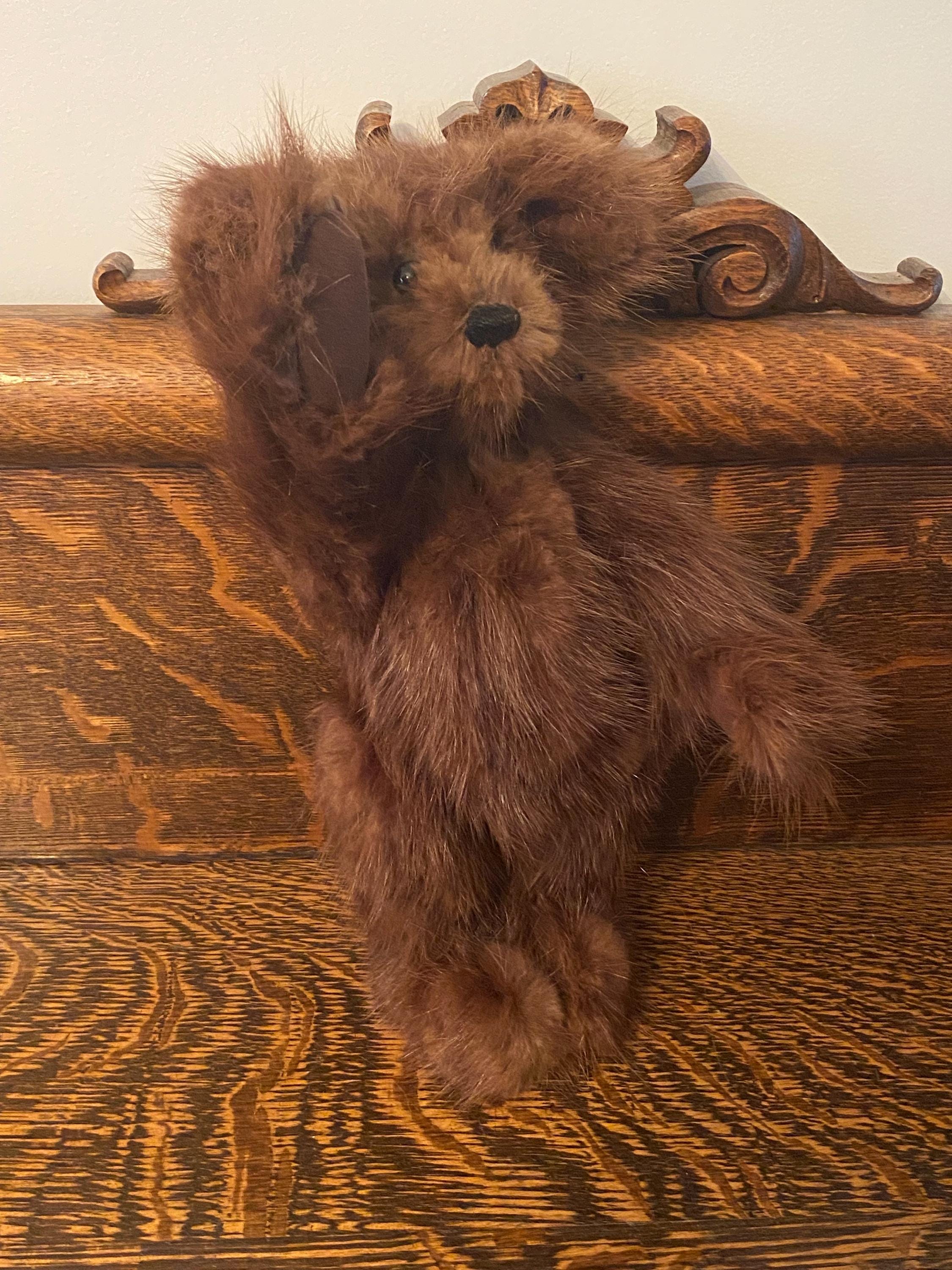 リアルファー（ミンク）ぬいぐるみ・検・テディベア ヴィンテージ リアルファー テディベア ハンドメイド テディベア