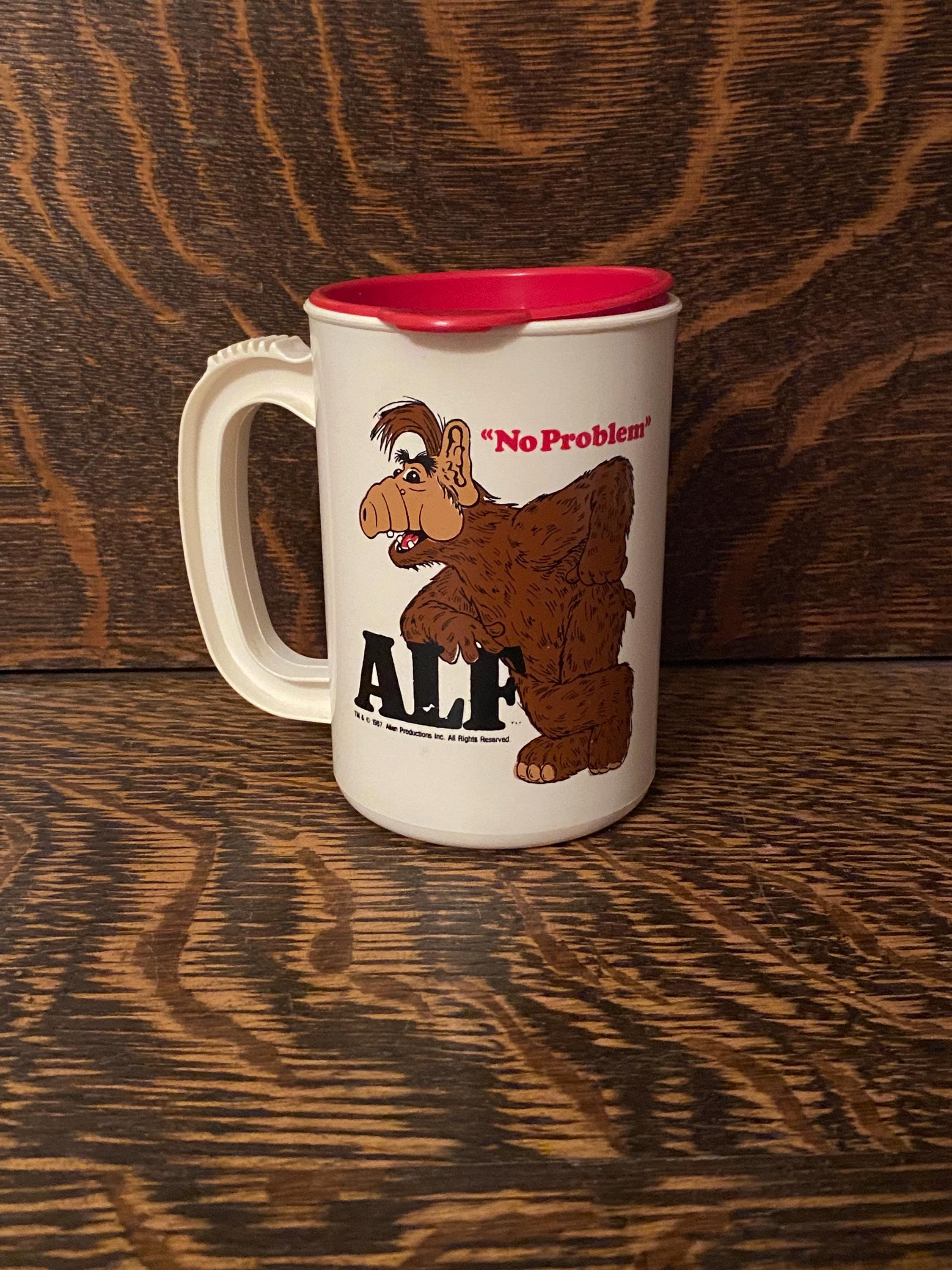 Vintage 80's ALF Mug - 20oz Travel Mug for Coffee/tea - 1987 Alf “no Problem” Plastic Mug - Alien Productions