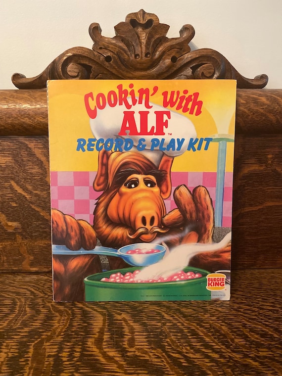 Vintage Alf Burger King Cookin' With Alf Record & Play Kit