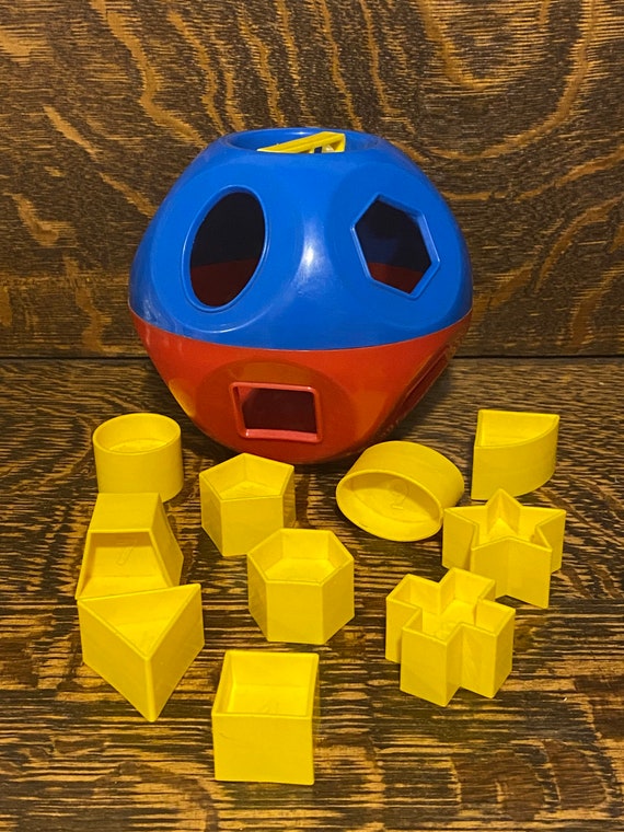 Vintage Tupperware Toys Shape Sorter Ball Baby Toddler Toy Etsy