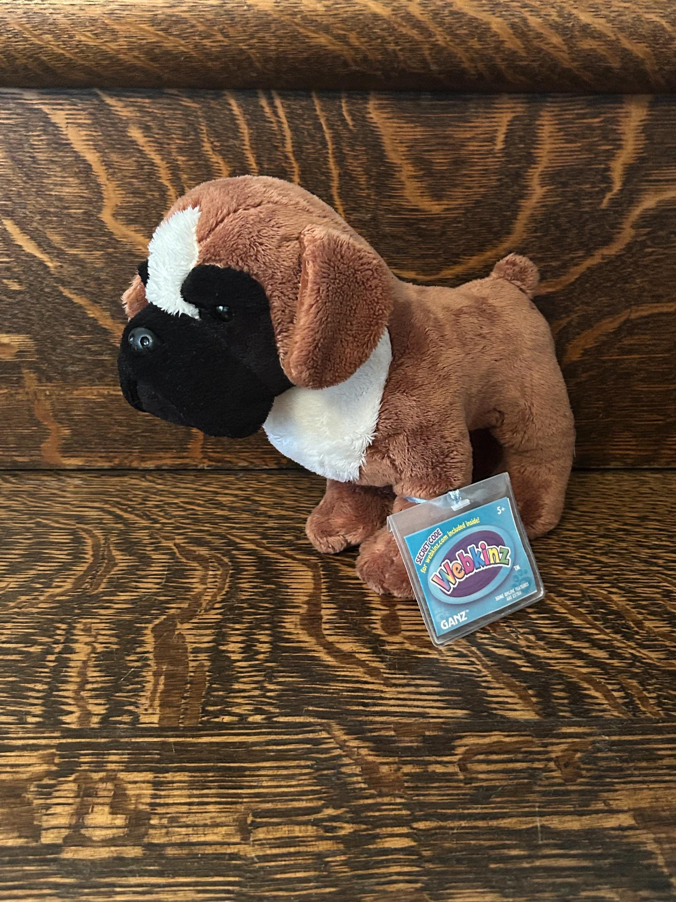 Rare Ganz Webkinz Boxer Dog Plush HTF With Sealed Online Code