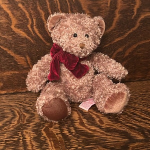 Vintage Russ Berrie Chips The Bear Shimmering Fur Teddy
