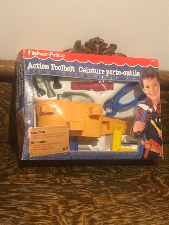 Vintage Fisher Price Action Toolbelt 90's FP Kids Pretend Building Handy Tool  Kit - Etsy