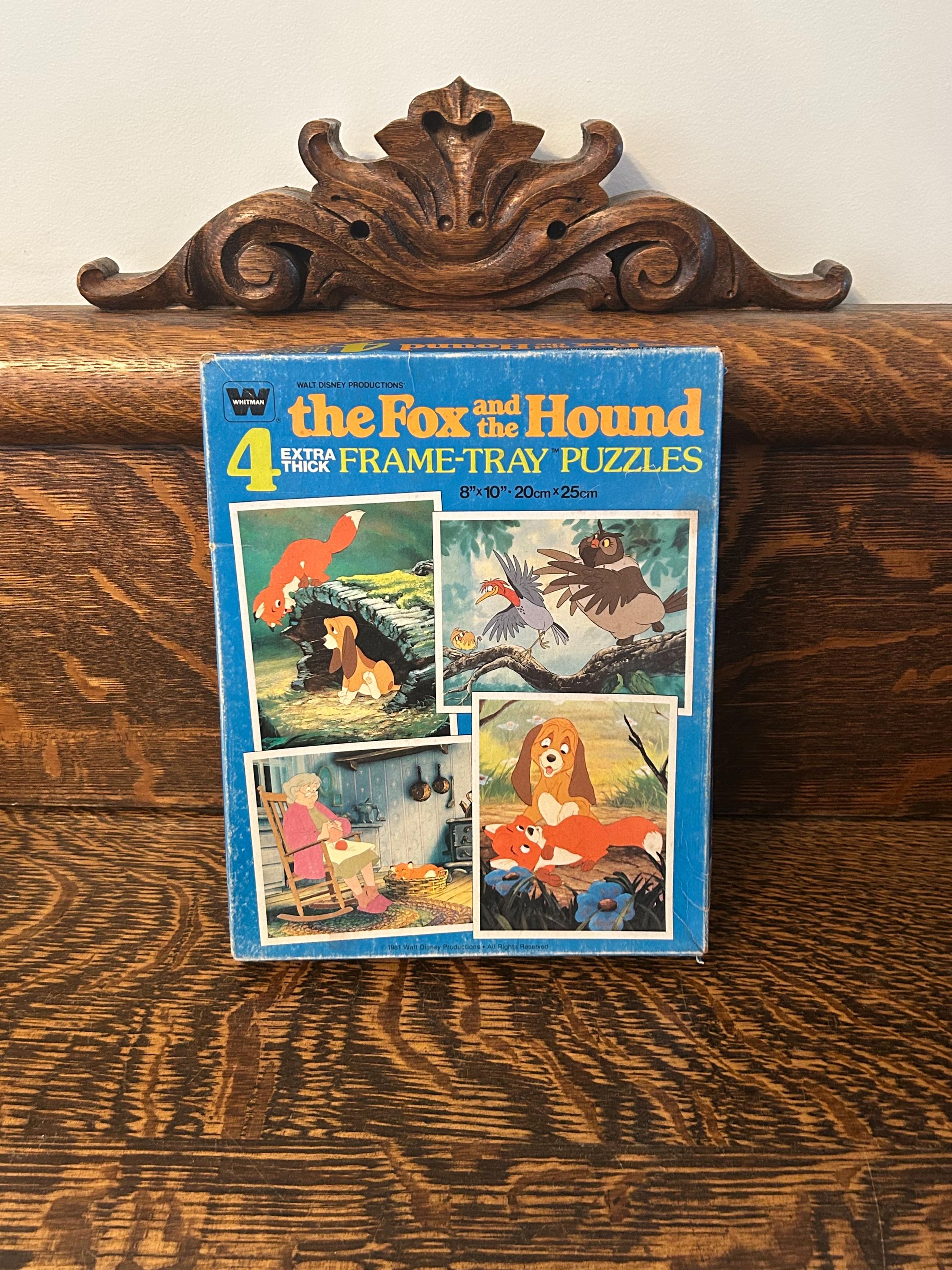 Vintage Disney the Fox and the Hound Frame Tray Puzzle Set of 4 - Etsy
