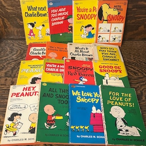 Vintage Peanuts Books Charlie Brown Peanuts Charles M Schulz Softcover Books