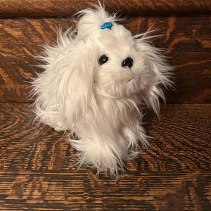Vintage Battat White Yorkie Dog Plush