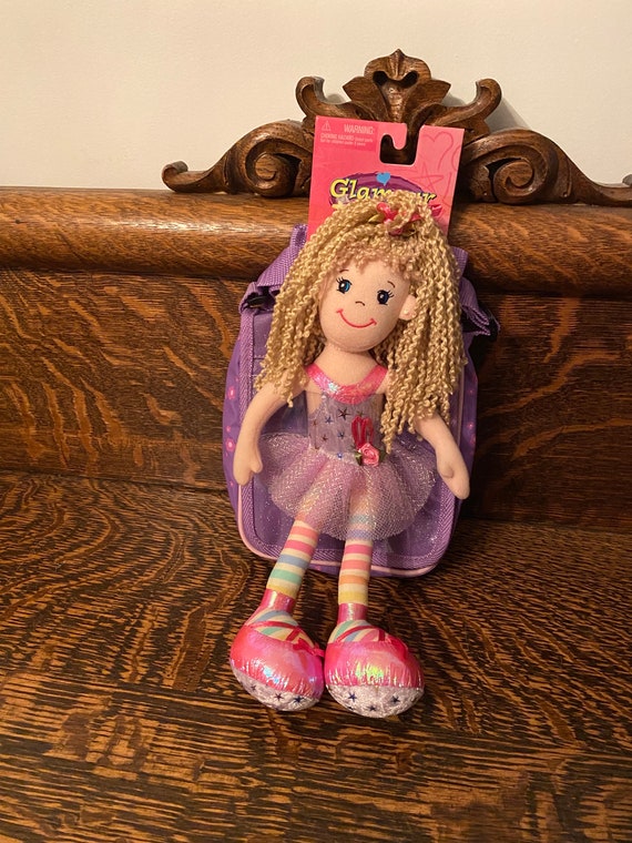 Rare Groovy Girls Style “glamour Dollz” Kids Plush Doll With Purse