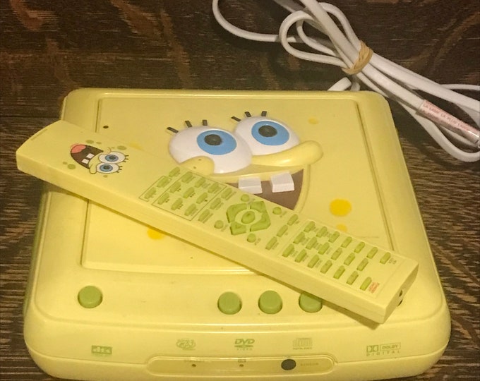 2005 Spongebob DVD Player With Original Remote Collectible