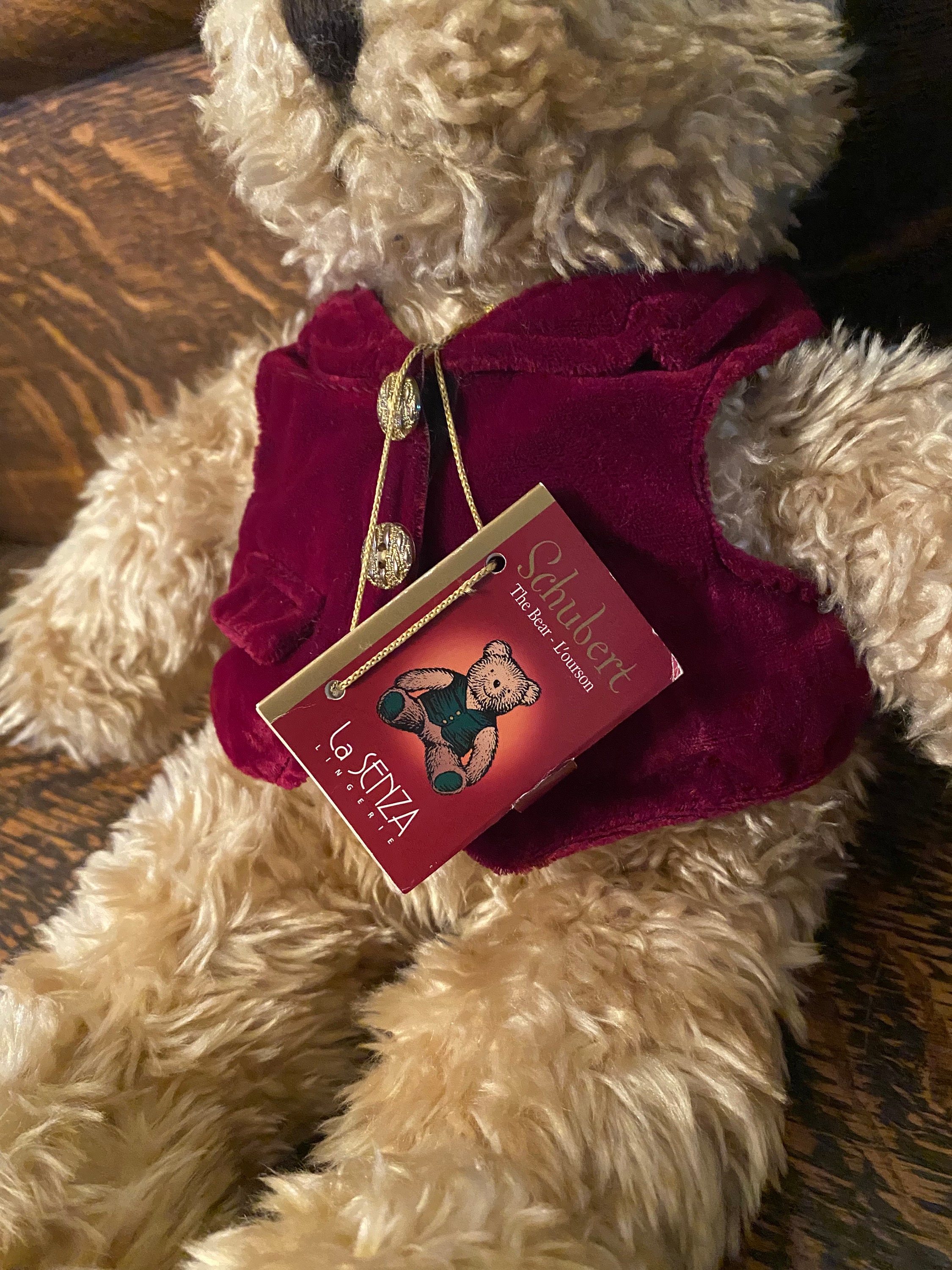 Vintage La Senza Schubert Bear 1997 Holiday Bear With Ornament