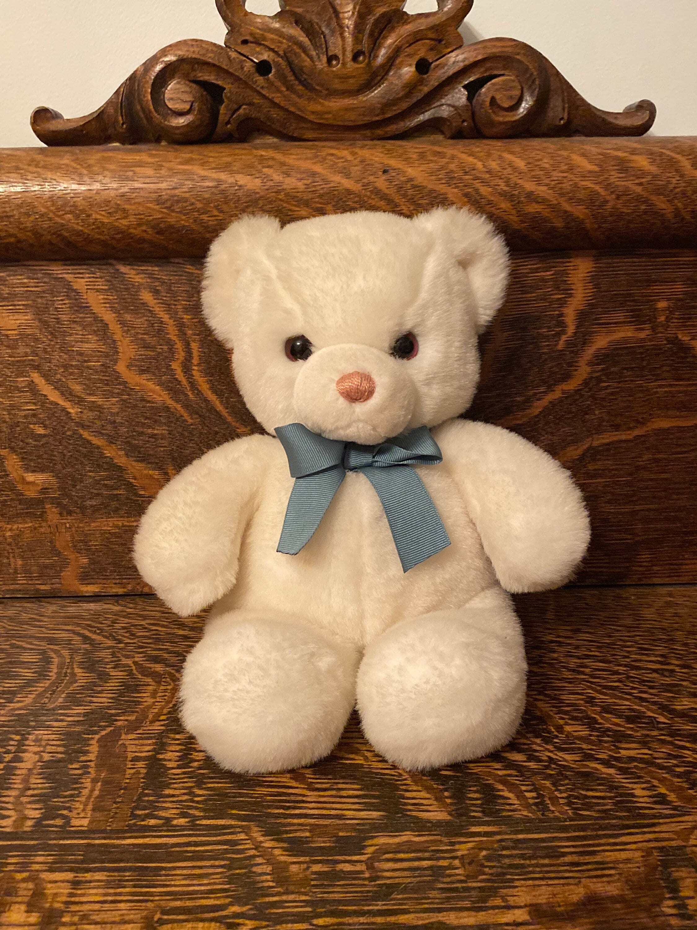 Vintage 1983 Gund White Karitas Tender Teddy Bear Rare Plush Toy