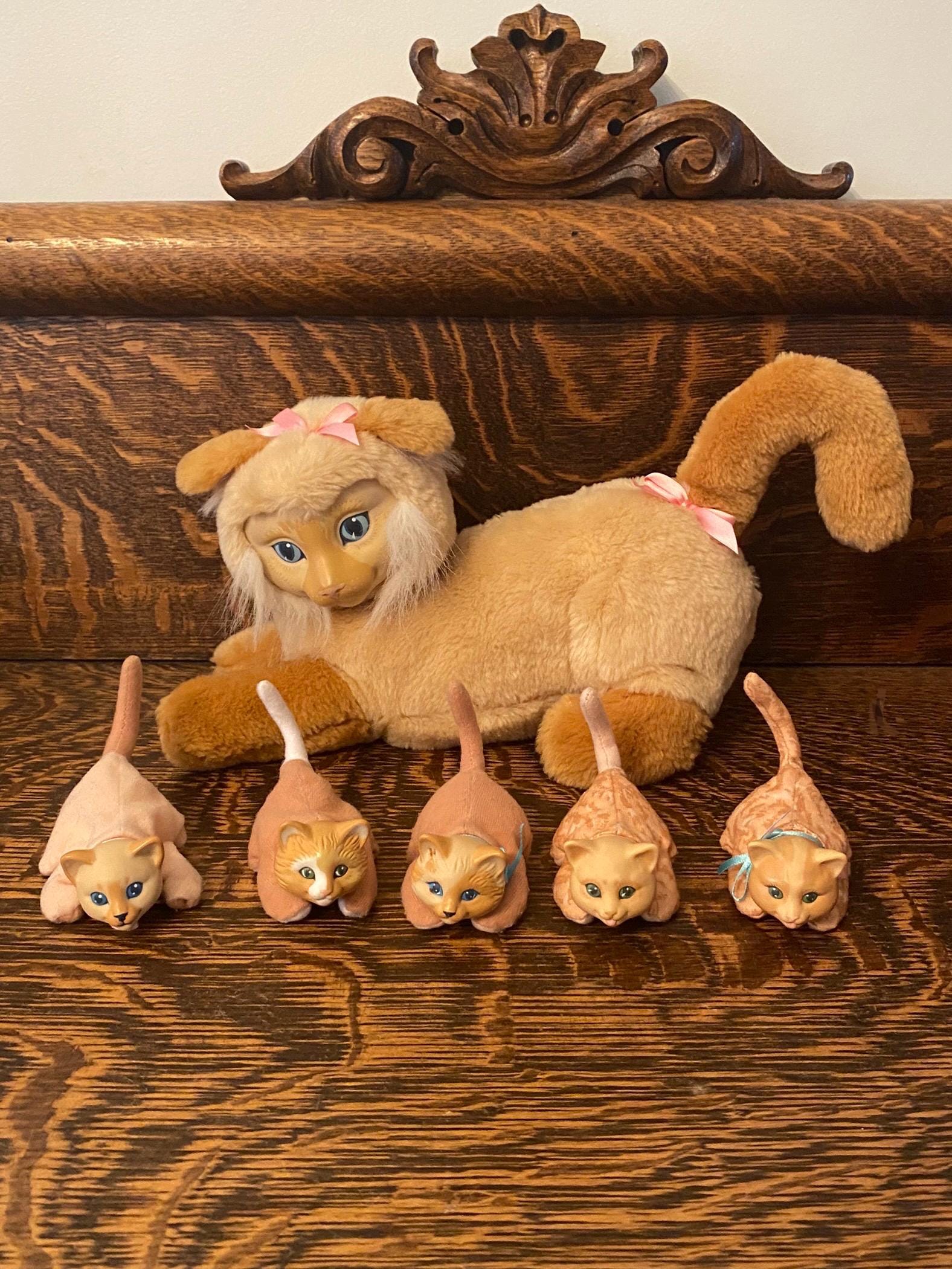 Vintage Hasbro Kitty Surprise Cat Plush With 5 Kittens - Etsy