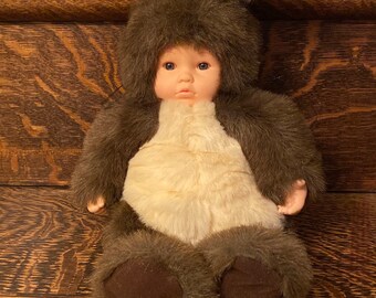 Vintage Anne Geddes Baby Squirrel Doll 2001 Signature Collection