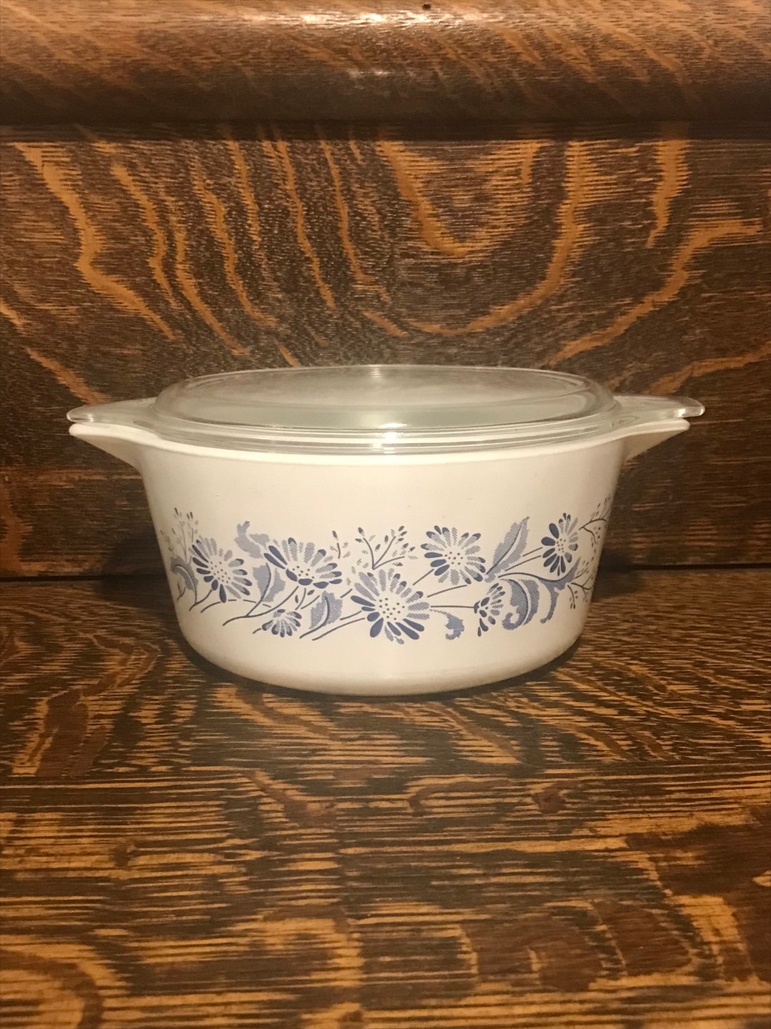 Corning Ware Colonial Mist 474B Deep Casserole Dish Glass Lid