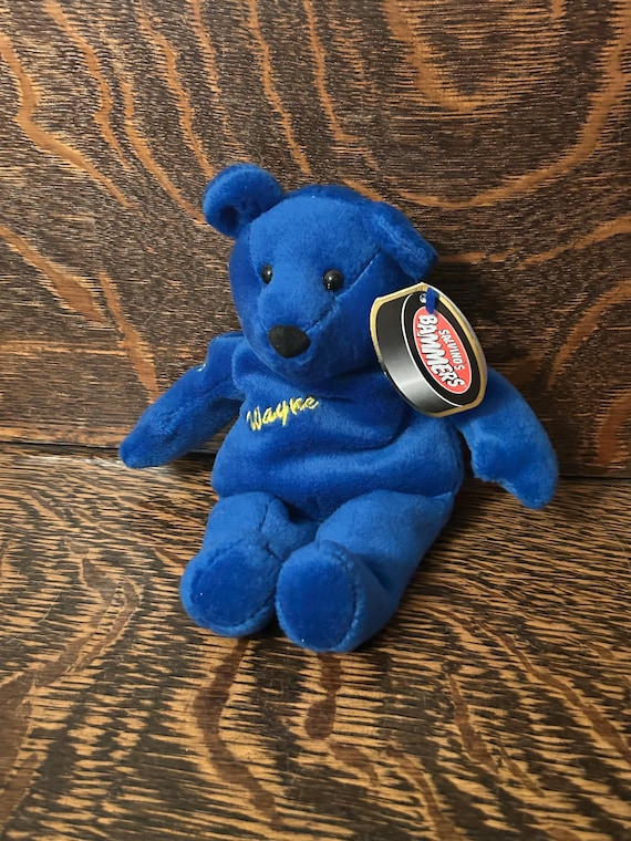 1999 NHL Wayne Gretzky Teddy Bear Salvino's Bammers Weighted Plush