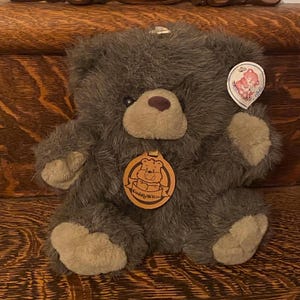 Vintage Cuddle Wit Teddy Bear Brown & Grey Plush Bear