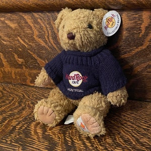 Vintage Hard Rock Cafe Teddy Bear Hard Rock Cafe Montreal Themed Bear
