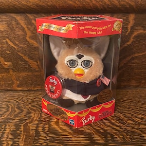 Vintage Furby 2000 Tiger Electronics Furby For President NRFB Limited Edition Y2K
