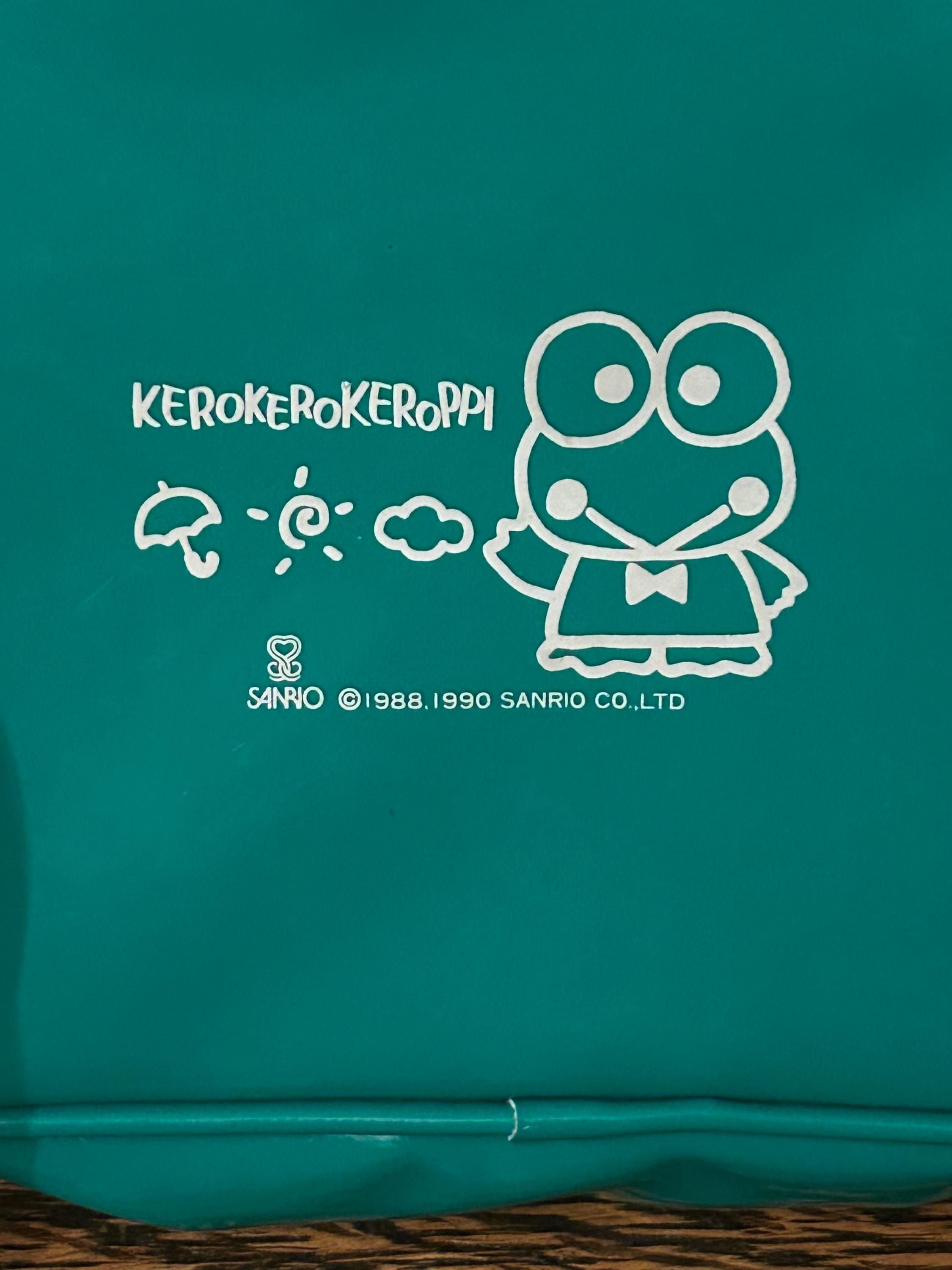 Rare Vintage Sanrio Kerokerokeroppi Purse 1990 Keroppi Hello Kitty