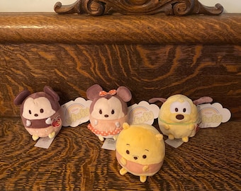 Disney Tsum Tsum Mini Plush Mickey Mouse, Minnie Mouse, Winnie The Pooh & Pluto The Dog