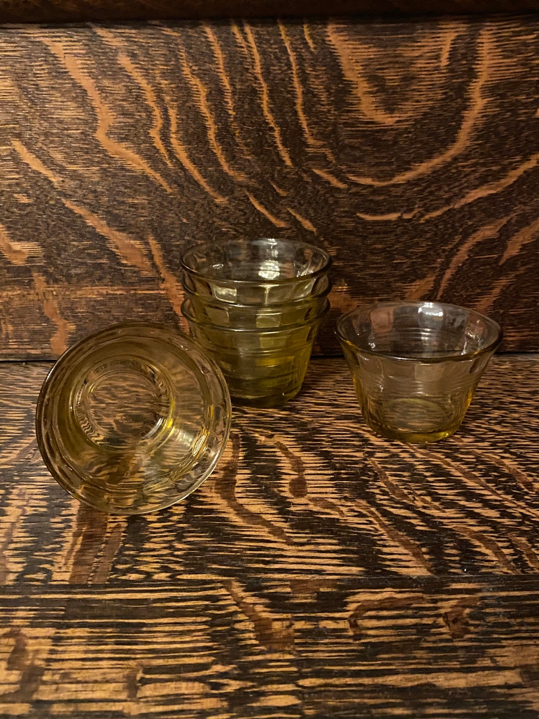 Vintage Forte Crisa Custard Ramekins Amber Glass Bowls Set of 5 - Etsy