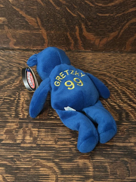 1999 NHL Wayne Gretzky Teddy Bear Salvino's Bammers Weighted Plush