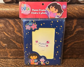 Dora The Explorer Dora & Boots Picture Frame 2007 Nickelodeon 4x6” Photo Frame
