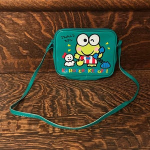 Rare Vintage Sanrio Kerokerokeroppi Purse 1990 Keroppi Hello Kitty