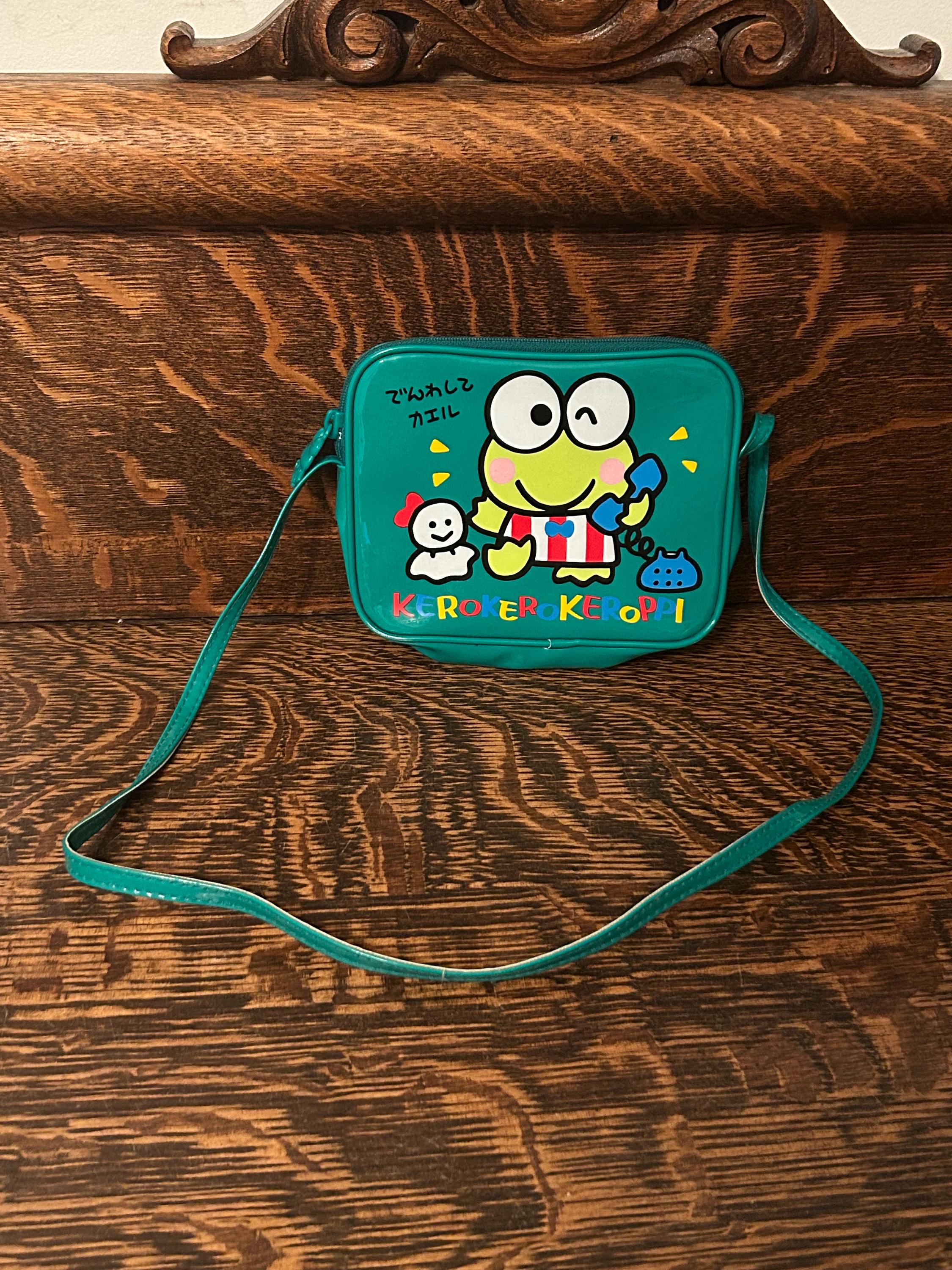 Rare Vintage Sanrio Kerokerokeroppi Purse 1990 Keroppi Hello Kitty