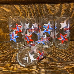 Vintage Coca Cola Drinking Glasses 1999 Anchor Hocking Coca Cola Tumbler Glasses Set Of 5