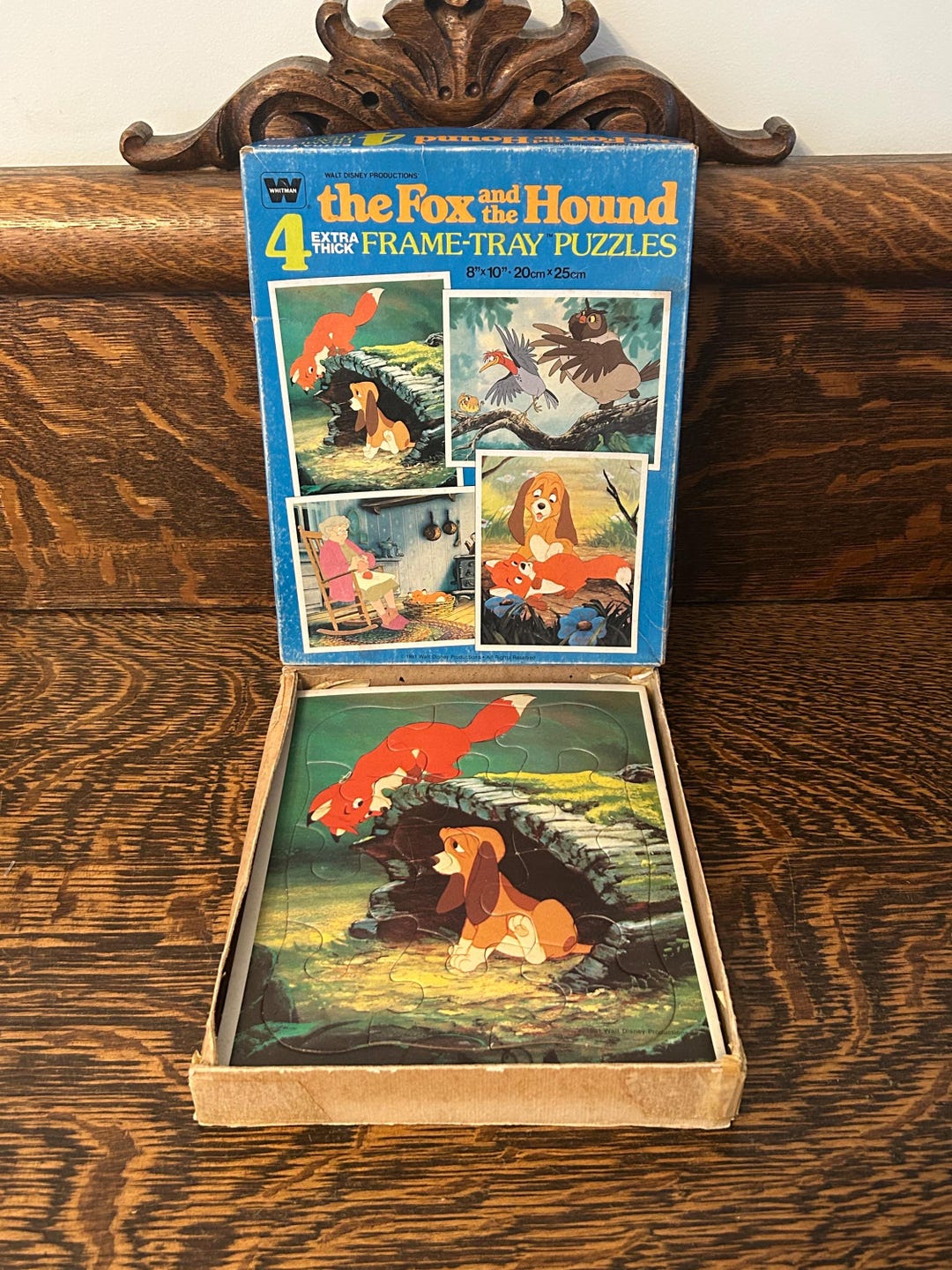 Vintage Disney the Fox and the Hound Frame Tray Puzzle Set of 4 - Etsy