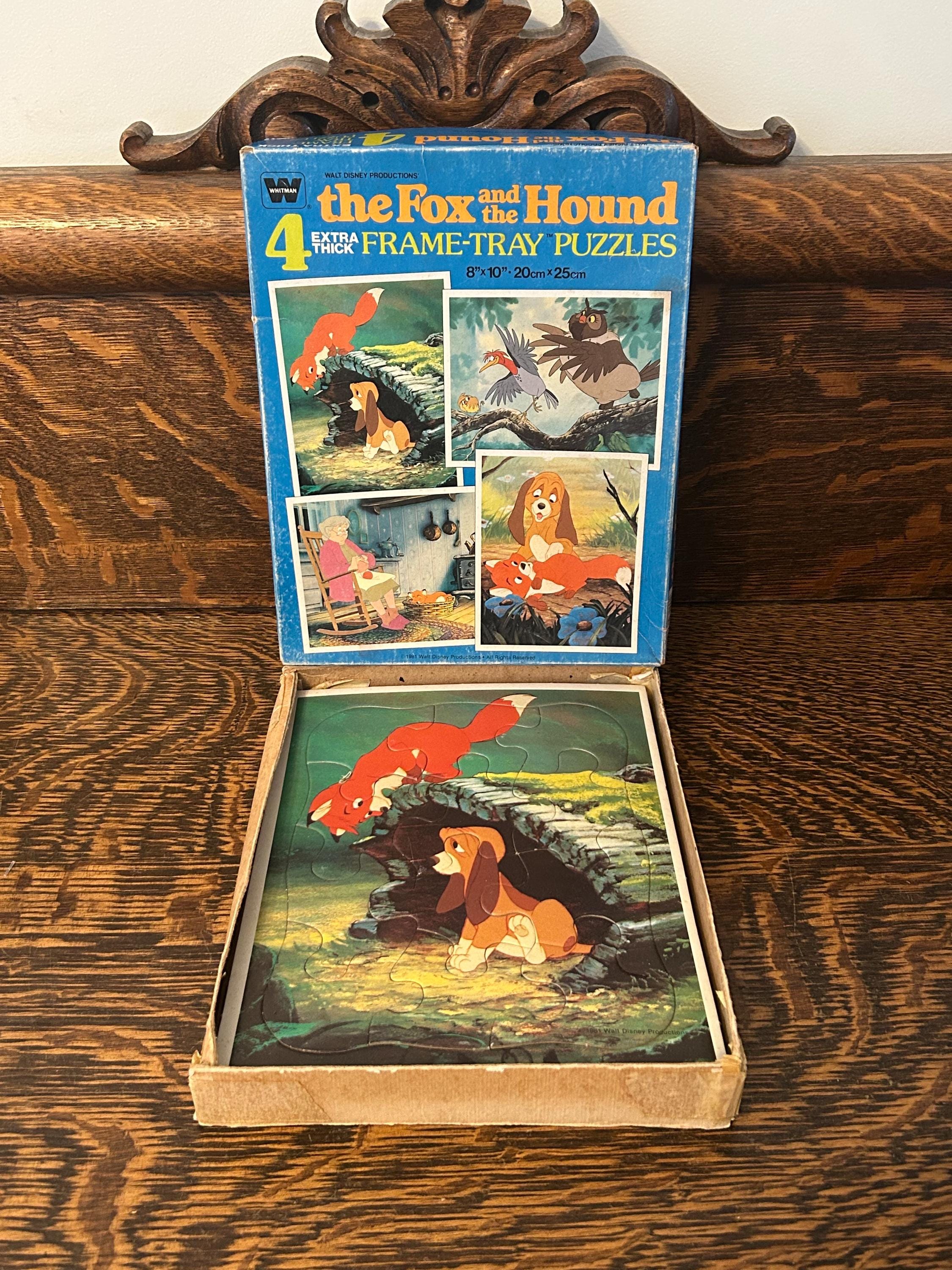 Vintage Disney the Fox and the Hound Frame Tray Puzzle Set of 4 - Etsy