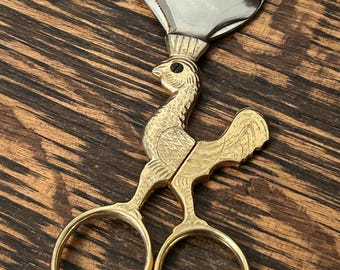 Vintage Silver Plated Egg Scissors: WASA Solingen German