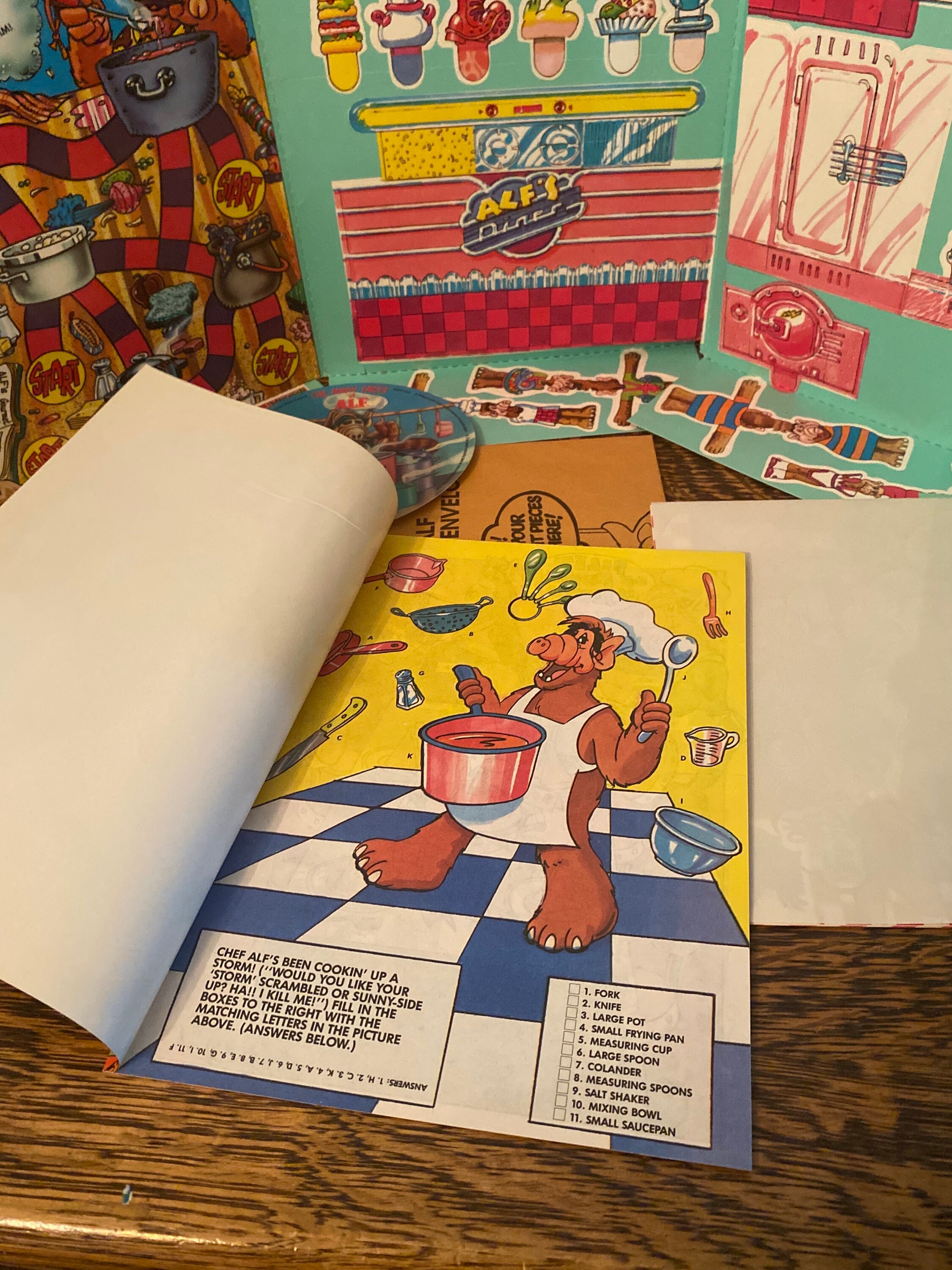 Vintage Alf Burger King Cookin' With Alf Record & Play Kit