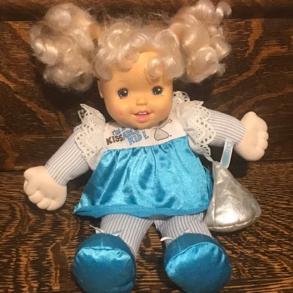 Hershey’s Kissable Kid Talking Plush Doll 90’s Retro Doll Hershey Chocolate Kisses