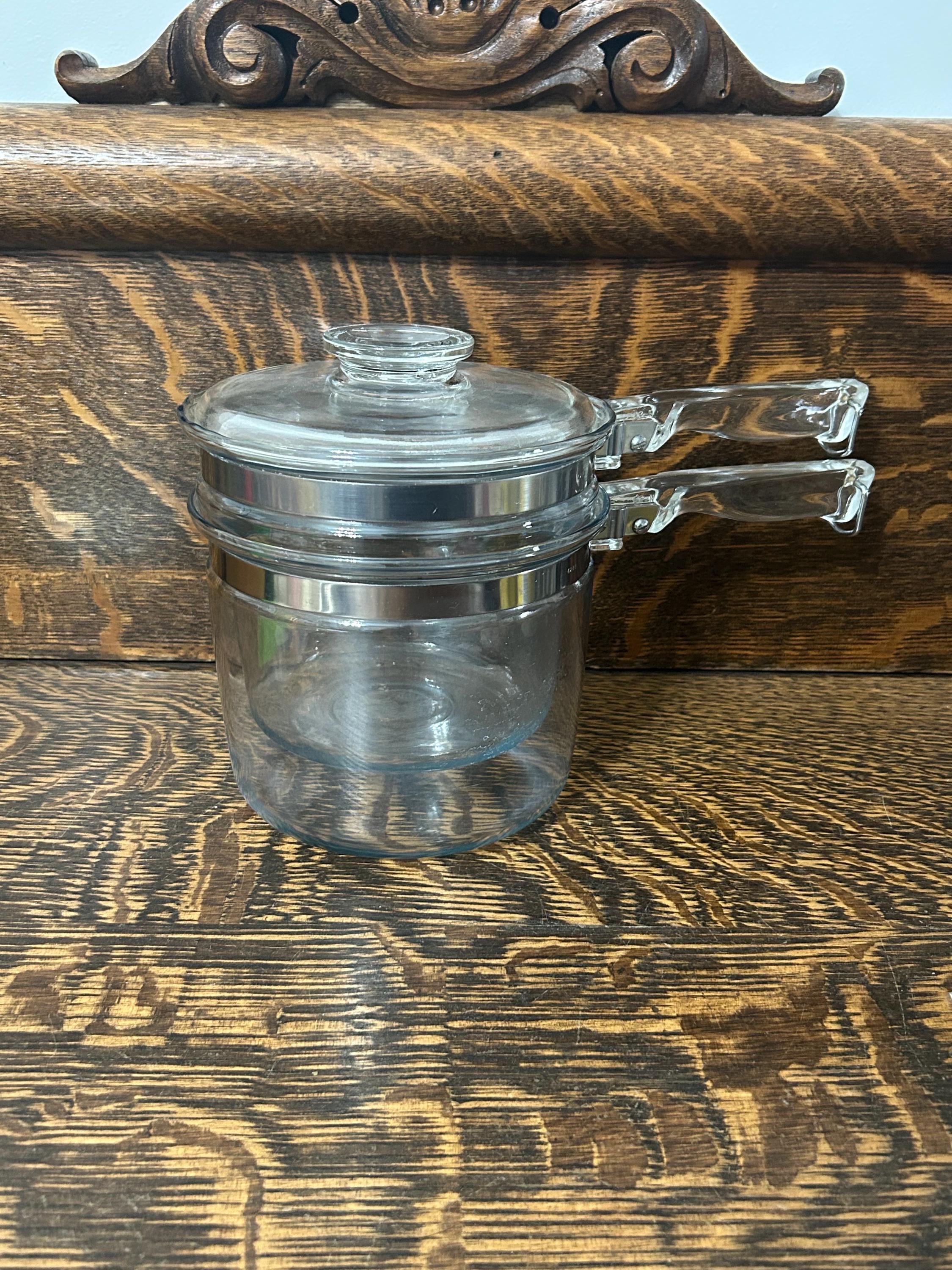 Vintage Pyrex Glass Double Boiler - Etsy