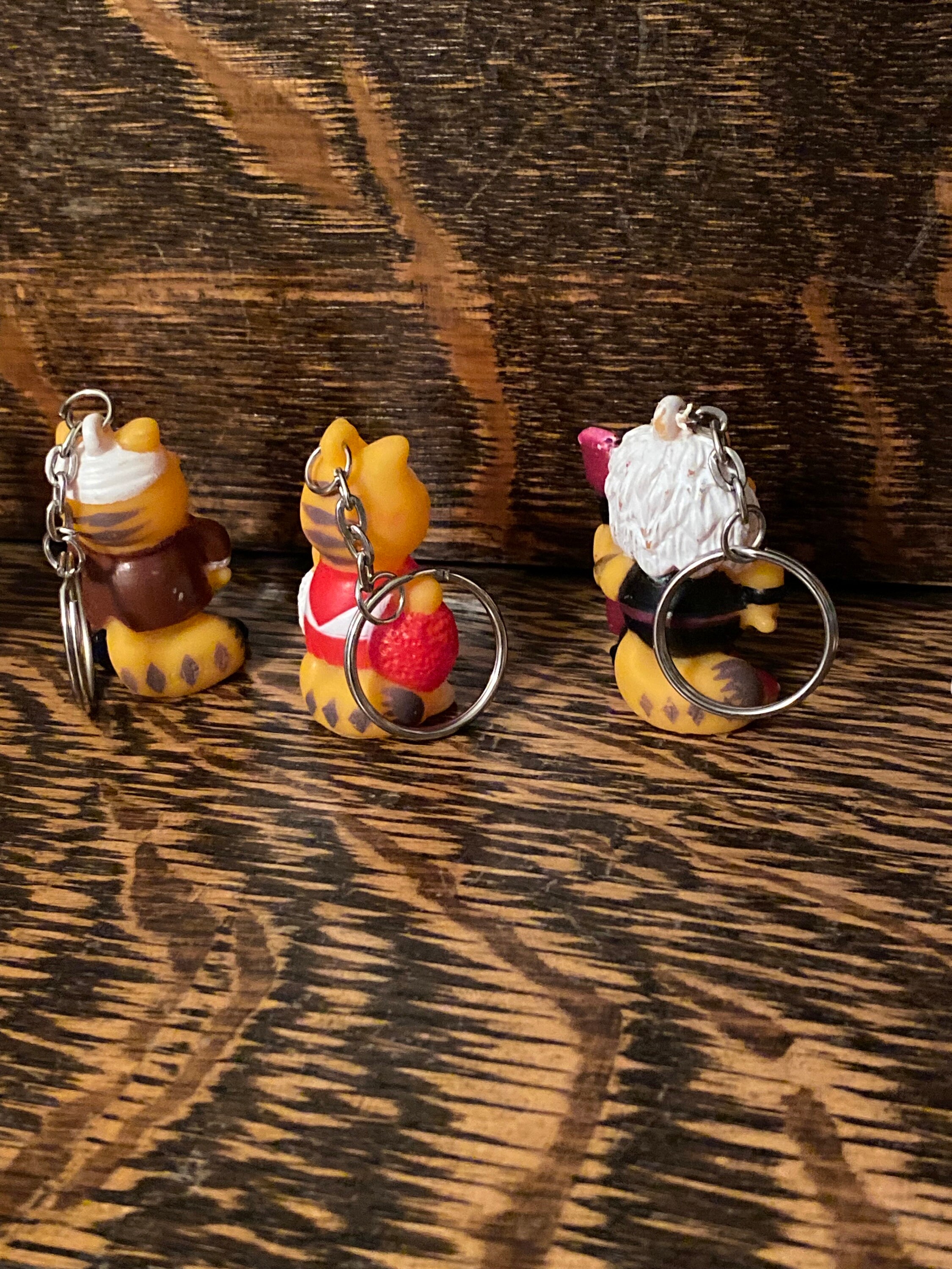 Vintage Garfield Keychain Figures Mini Garfield Toys Backpack, Purse ...