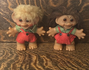 Figura coleccionable vintage de troll de Thomas Dam, original de la década de 1960, diseño escandinavo danés.