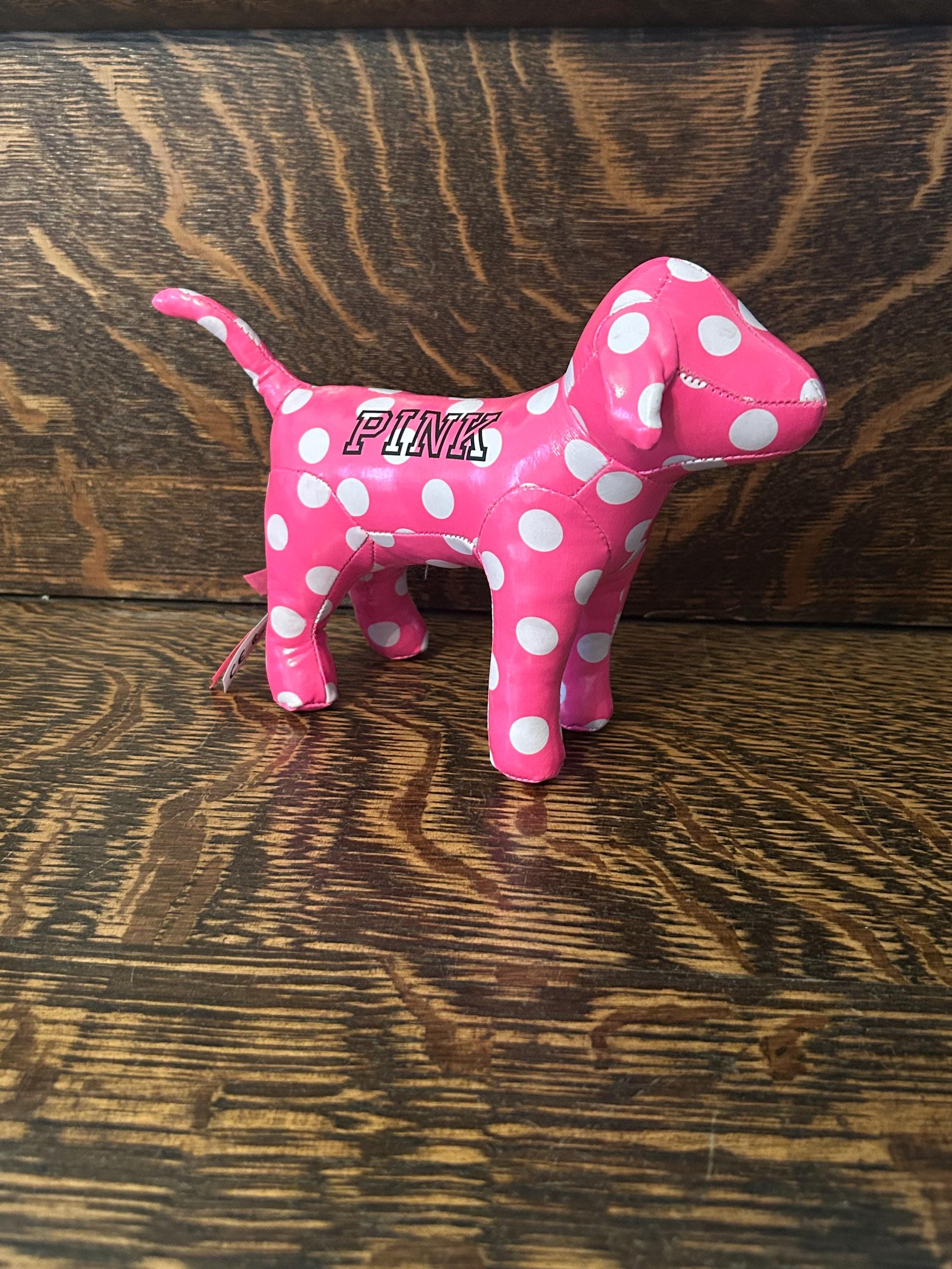 Victoria's Secret Love Pink Dog PINK Plush Polka Dot Dog - Etsy
