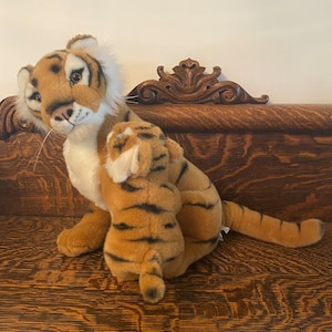 Vintage 90’s Plush Bengal Tiger Fiesta Toys Mother & Cub Jungle Cats