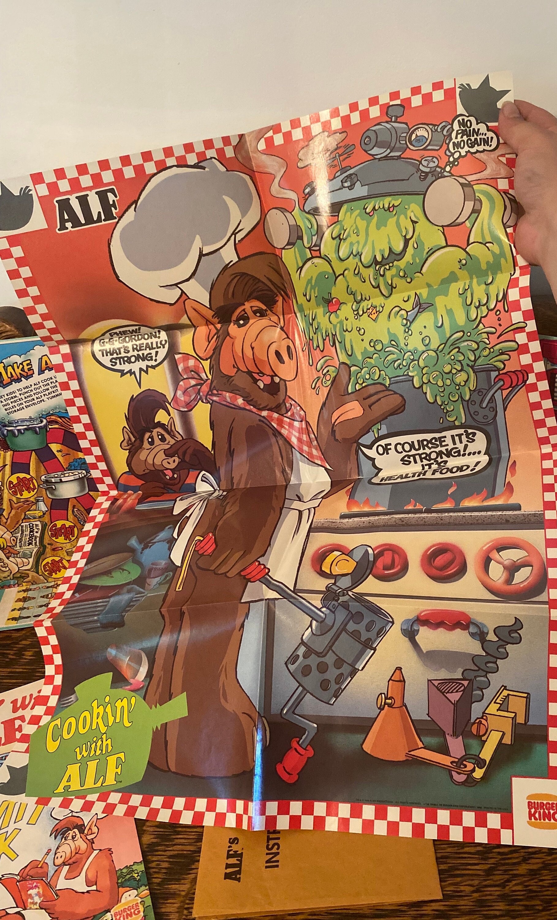 Vintage Alf Burger King Cookin' With Alf Record & Play Kit Alf