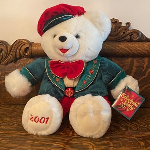 2001 Snowflake Teddy Bear Vintage Christmas Bear Plush