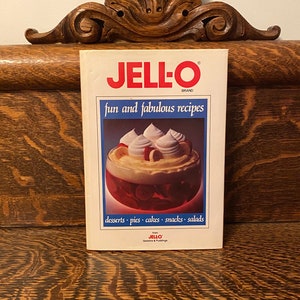 ヴィンテージのジェロ料理本 80年代の料理本 ジェロの楽しいレシピ ジェロとプディング