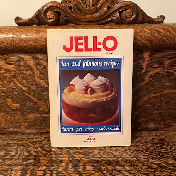 Vintage Jell-O Cook Book 80’s Cook Book Jell-O Fun And Fabulous Recipes Jell-O & Pudding