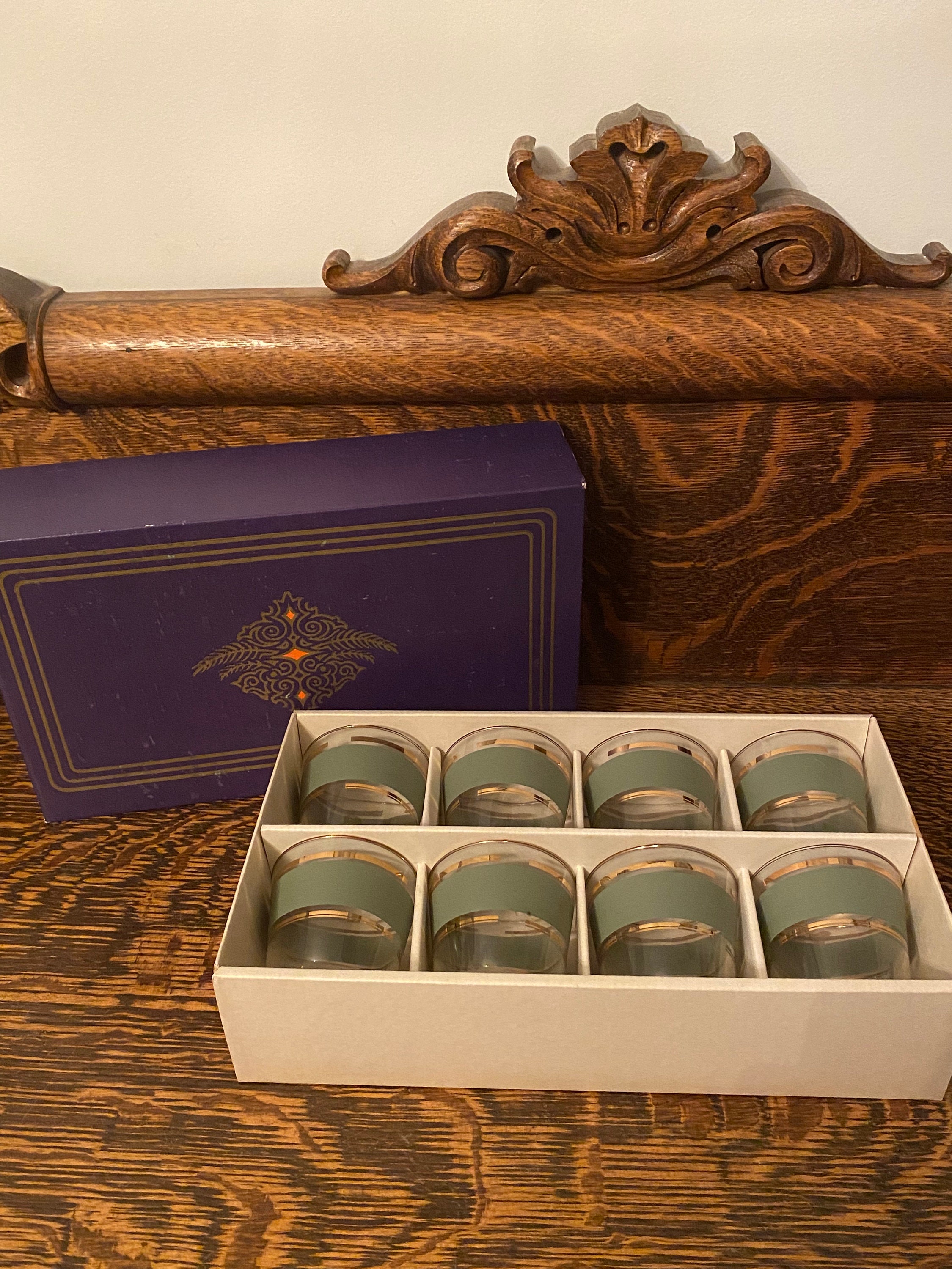 Rare MCM Glasses TST Heritage Celadon Tumbler Drinking Glasses Set of ...