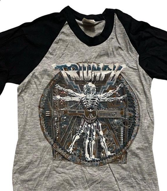 Rare 1980's Triumph Thunder World Tour Size Medium 3/4 Sleeve Band