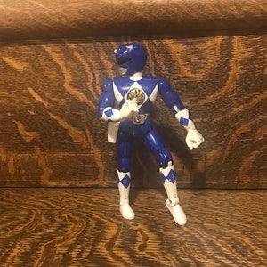 Vintage Power Rangers Action Figure Bandai Blue Ranger Figure Collectible 90’s Toy