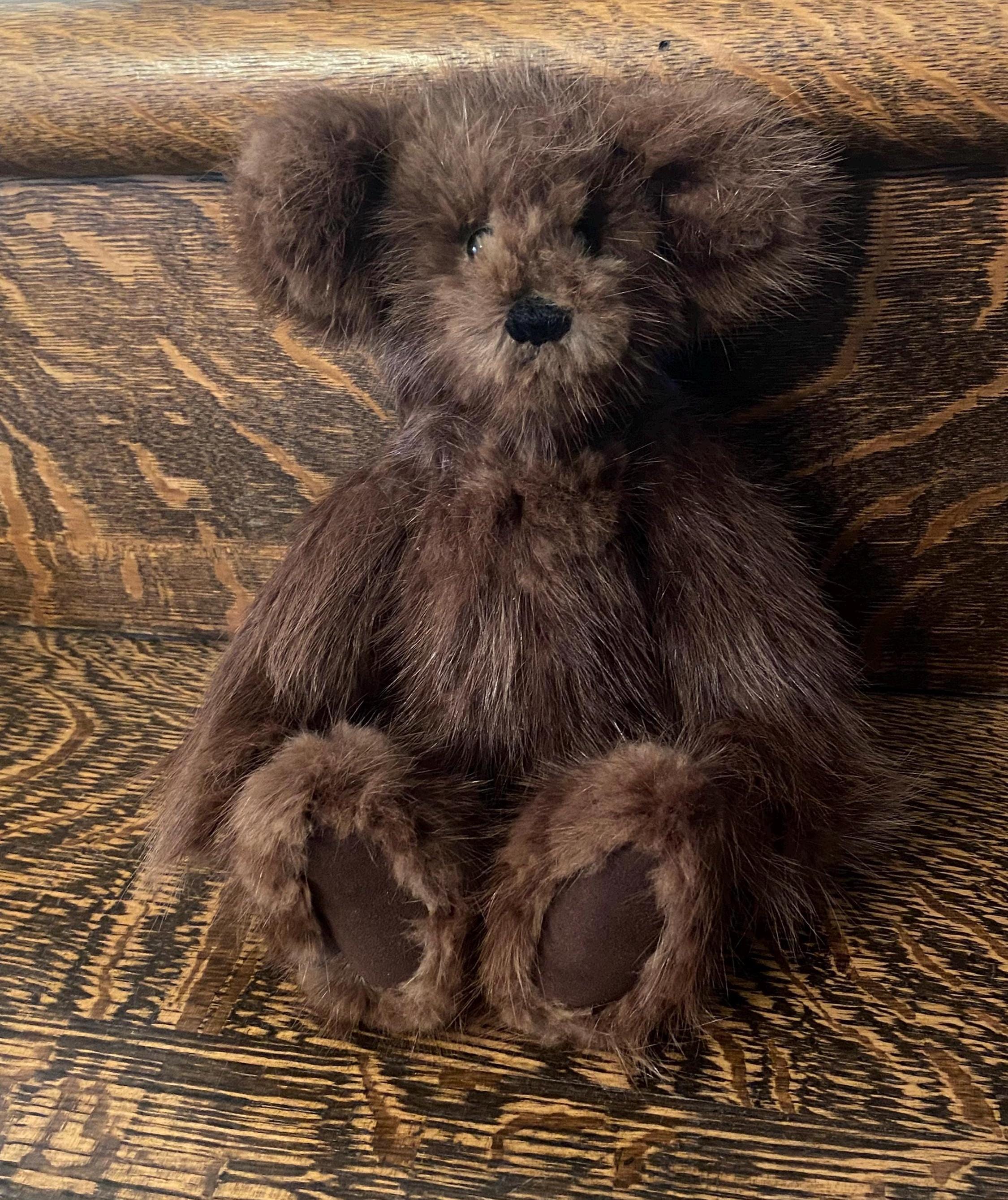 ドイツ　ヴィンテージ　リアルファー　くま　置物 ドイツから ヴィンテージ テディベア Teddy Bear 手足可動式